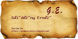 Gödény Ernő névjegykártya